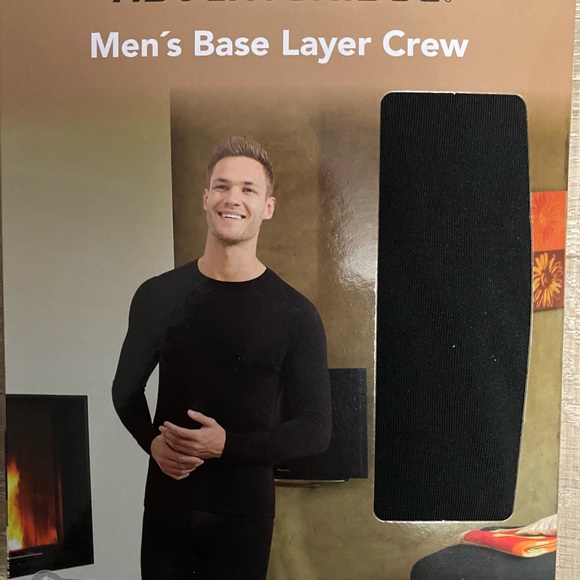 Adventuridge Men’s black base layer crew long sleeve t-shirt size L NWT - Picture 1 of 4